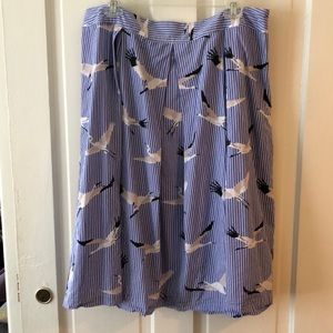 Seagull Print Skirt